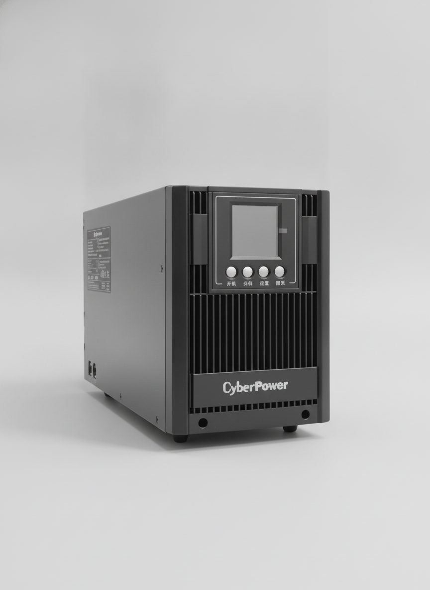 硕天 CyberPower OLS2000E 在线式 UPS（实拍，带 LCD 显示）